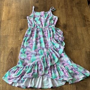 Colorful Kids Dress with Shell Pattern